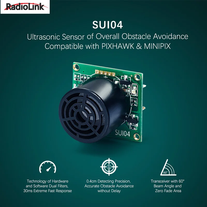 RadioLink SUI04 SU04 Drone Sensor Ultrasonic Sonar Module Autonomous Obstacle Avoidance for PIXHAWK MINI PIX Flight Controller