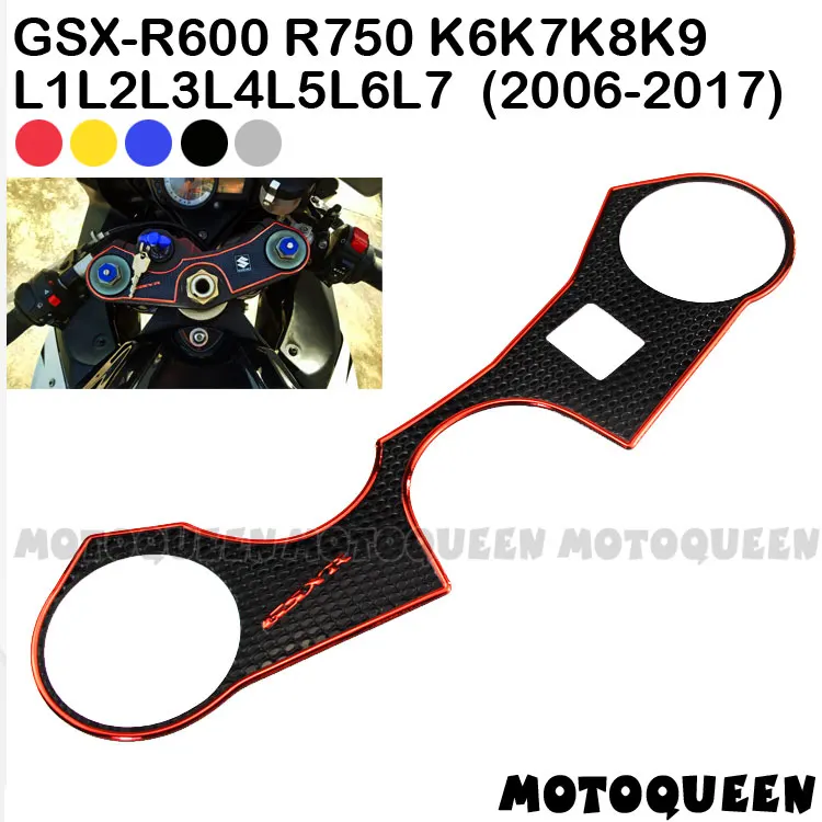 Motorcycle Decal Sticker Pad Triple Tree Top Clamp Upper Front End For GSXR 600 750 K6 K7 K8 K9 L1 L2 L3 L4-L7 2006-2016 2017