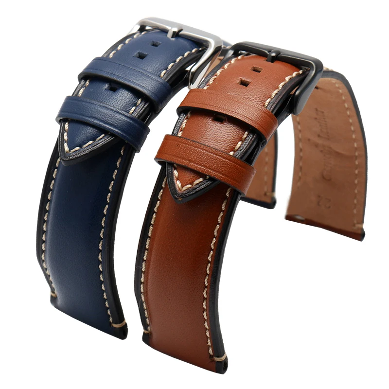 

New Genuine leather strap 20mm 22mm 24mm watchband for fossil FTW1114/FS5151 watch leather bracelet