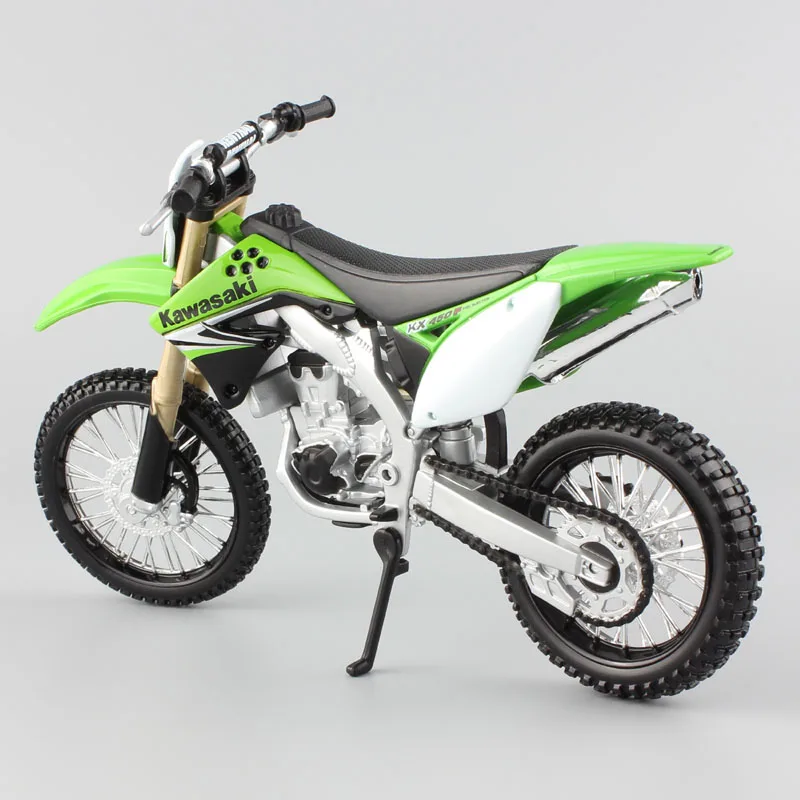 1/12 Maisto KAWASAKI KX450F Dirt Motocross Enduro bisiklet ölçekli motosiklet oyuncaklar Diecast Model yarış minyatür AMA Supercross GP
