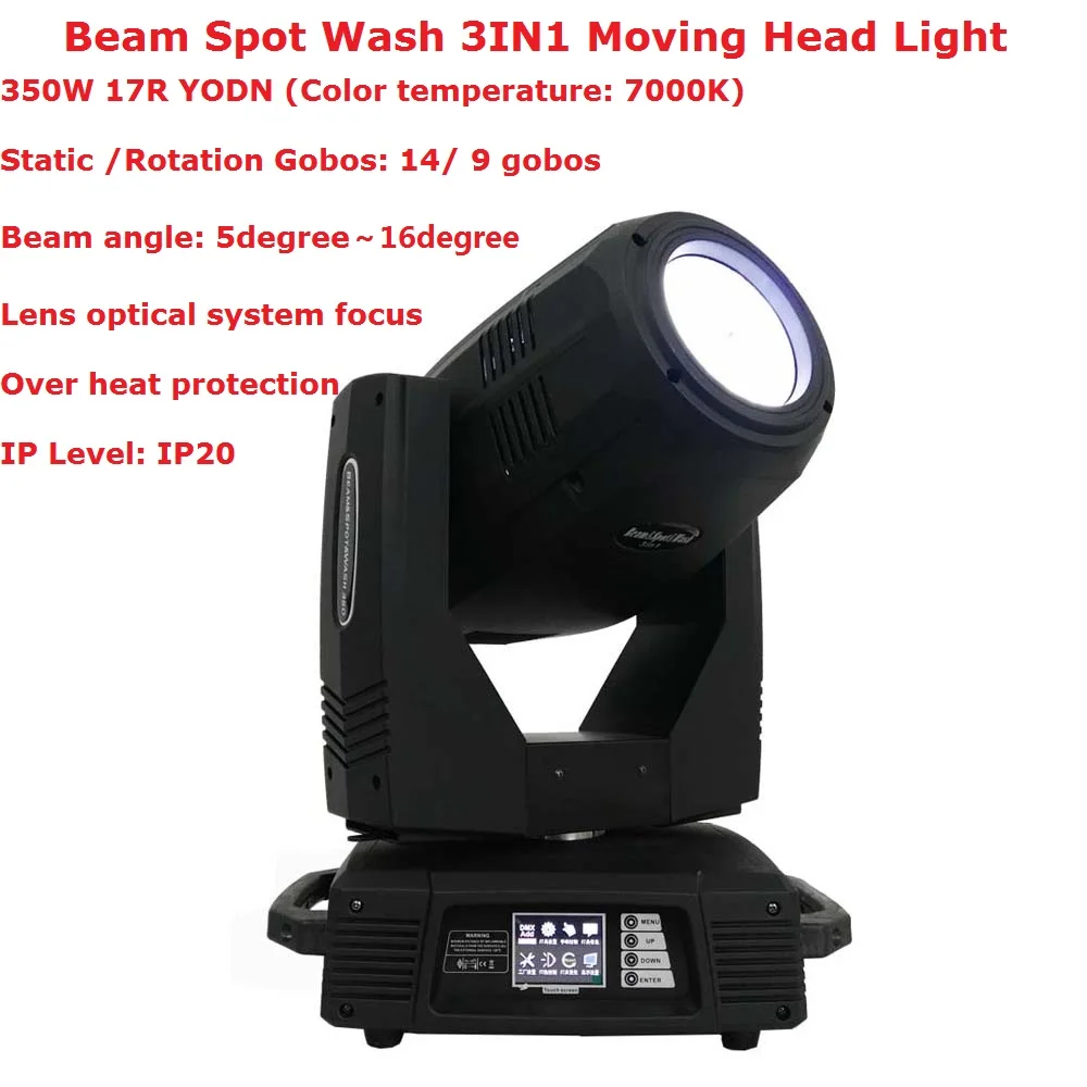 

350W 17R Moving Head Spot Stage Lighting DMX512 Control Original Yodn Lamp 350W Wash Beam Moving Lights IP20 5-16 Degree Beam