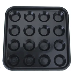 Black Tray Box Holder CaseHolds 16 Snooker Billilard Table Cue Balls Plastic Pool Billiard Ball Tray Holds 16 Balls