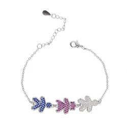 3 Boy Girl Bracelet silver color color Adjustable size chain boys and girls Bangles For Child Birthday Family Gifts