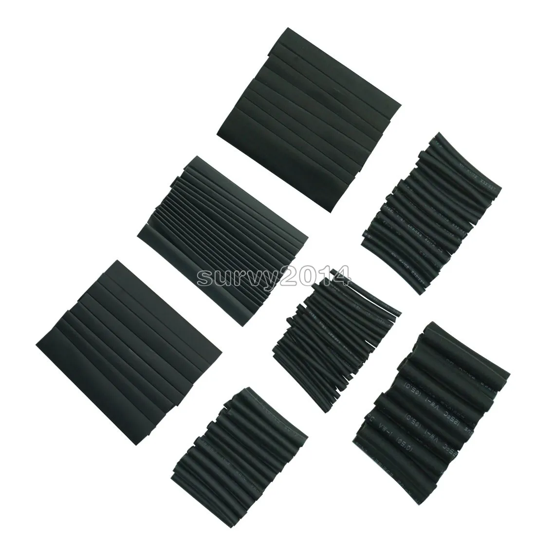 New 127Pcs Black Glue Weatherproof Heat Shrink Sleeving Tubing Tube Assortment Kit Flame Retardant Wholesale