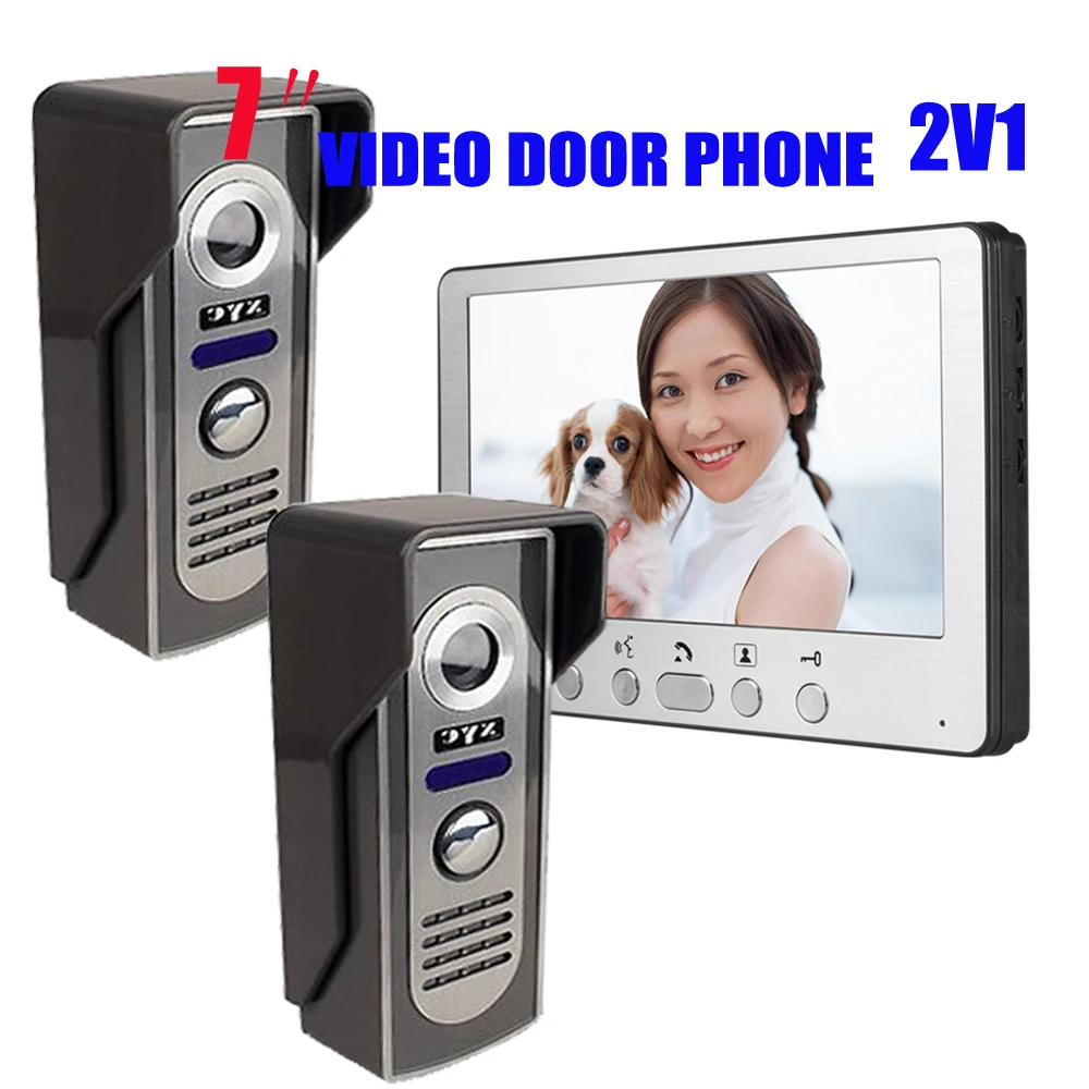 

7 Inch Zinc Alloy IR Night Vision Wired Intercom Video Door Phone