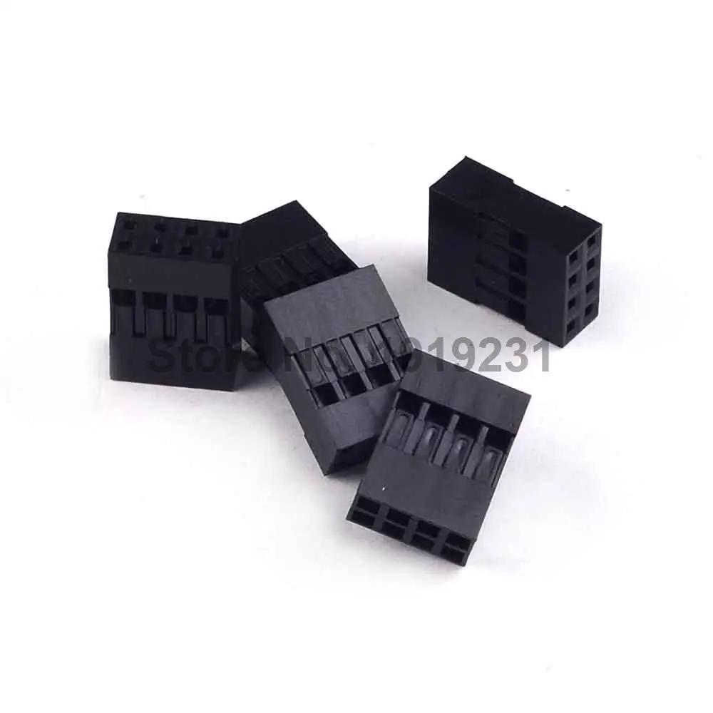 20PCS 2.54mm 2*4P 8P Plastic Dupont Jumper Wire Cable Housing Female Pin Connector 2X4P