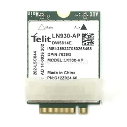 DW5814E for Telit LN930-AP WiFi Card WWAN FDD-LTE NGFF 4G Module for Dell Laptops Latitude 5285 5480 5580 7480 L930 LTE