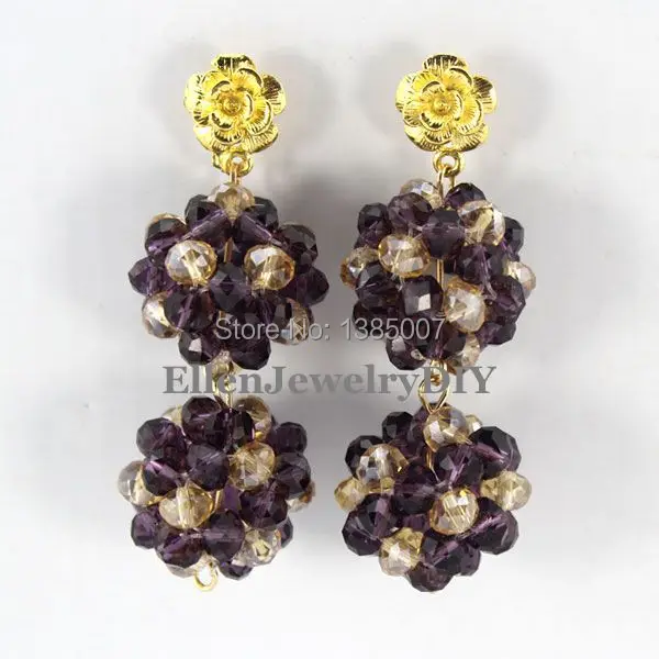 

Lovely Crystal Earrings Nigerian Crystal Beads Earrings Statement Bridesmaid Earrings Wedding Gift African Bridal Jewelry