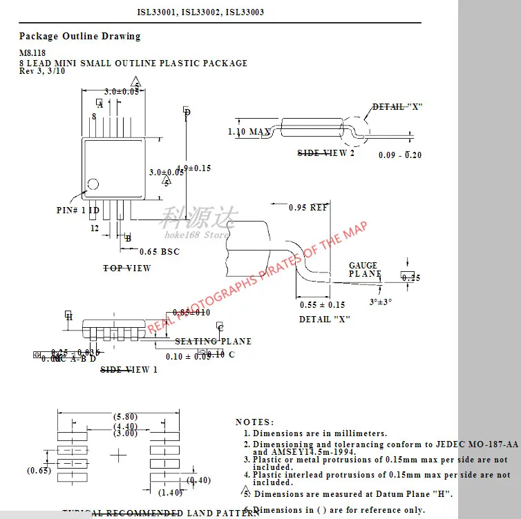 5 قطعة isl33001iمرتفعة MSOP-8 ISL33001 33001 MSOP8 في الأوراق المالية