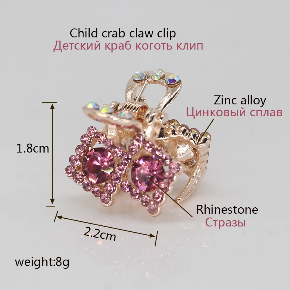 AINAMEISI Fashion Cute Child Small Hair Clips Crab Hair Accessories Lovely Geometric Square Hair Claw Hairpin Headband For Women