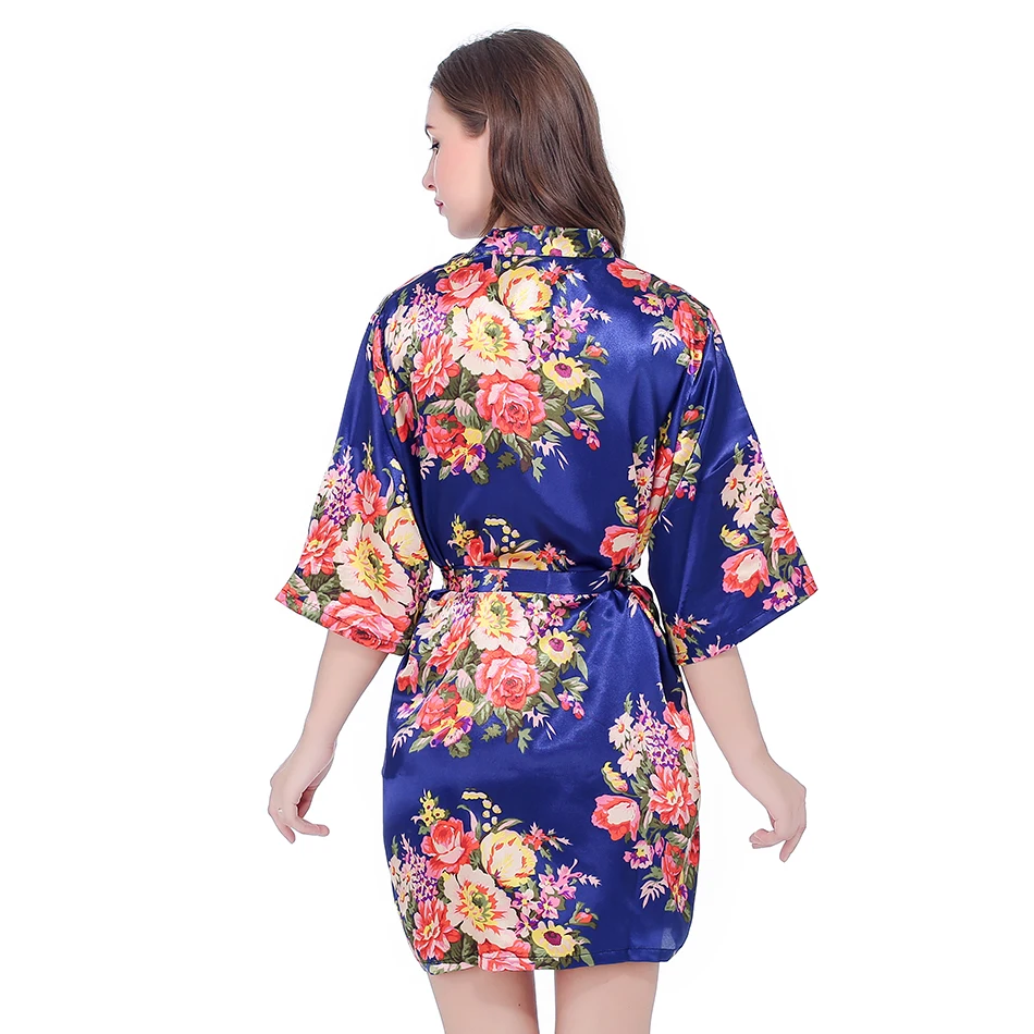 Fashion Silk Bridesmaid Bride Robe Sexy Women Short Satin Wedding Kimono Robes Sleepwear Nightgown Dress Woman Bathrobe Pajamas