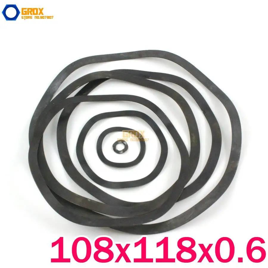 

10 Pieces M108*118*0.6mm Wave Washer Spring Washer Carbon Steel Black Zine Plated