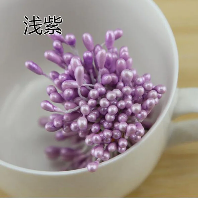 Mehrfarbig, 3 mm, 90 Stück, künstliche Zuckerblüten-Staubblätter für Bastelarbeiten, Zuhause, Hochzeit, Dekoration, Kuchendekoration und DIY-Stempelstaubblatt – Detail 7