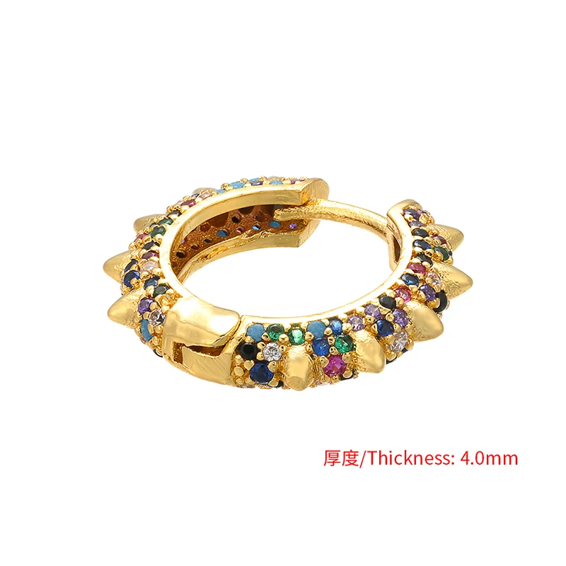 ZHUKOU 18x20mm Fashion crystal DIY Handmade ear rings for women Handmade Gold color Creative Earring Accessories model:VE76