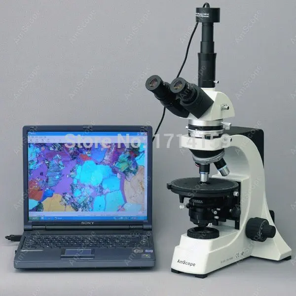 Metallurgical--AmScope Supplies Infinity Polarizing Trinocular Microscope 40X-600X