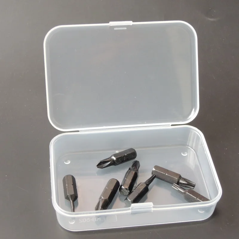 NEWACALOX-Caja de Herramientas de almacenamiento de componentes, caja de piezas de plástico electrónico transparente para herramienta, SMD SMT, 10 Uds.