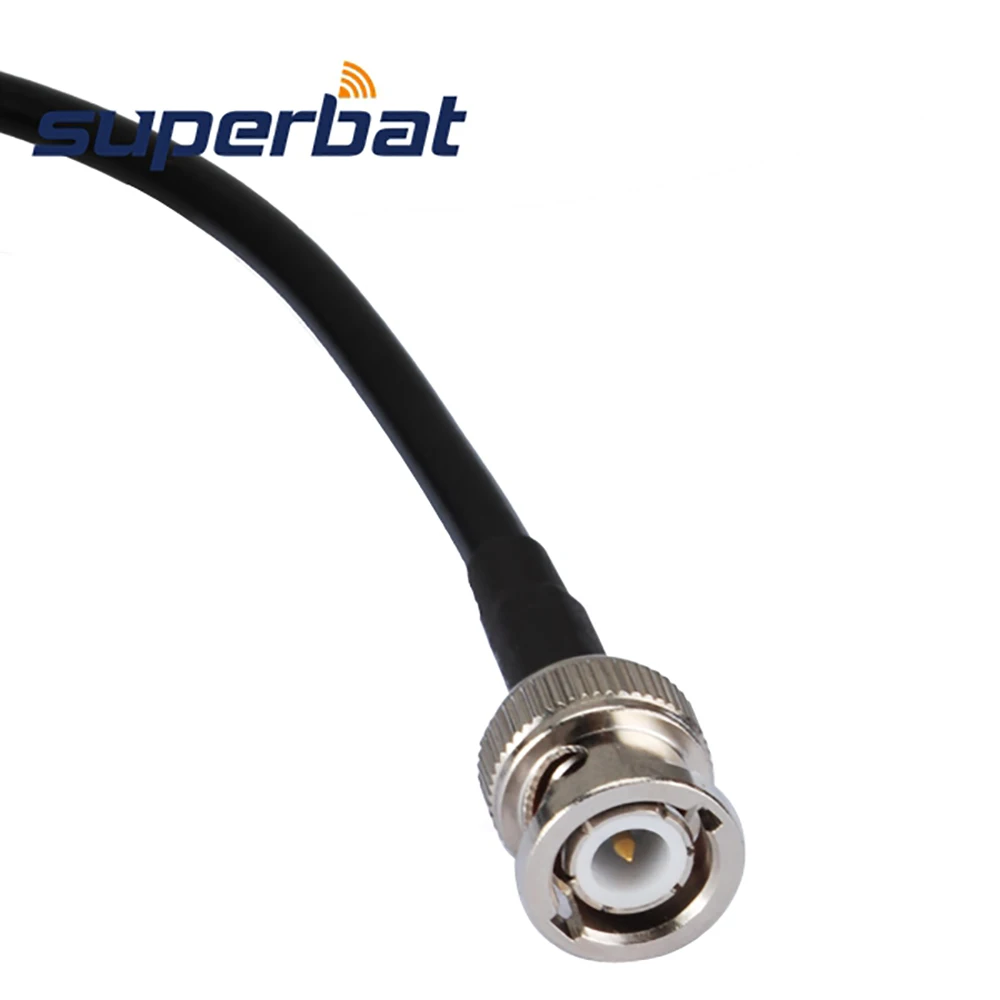 Superbat RF Coaxial BNC Male to BNC Male Connector Pigtail Jumper RG58 Extension Cable Ham Radio Antenna Cable Assembly