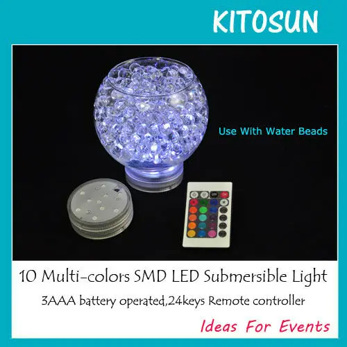 4 pçs/lote de papel inteligente lanterna luz, submersível led floralyte centerpieces luzes alimentado por bateria luzes controle remoto