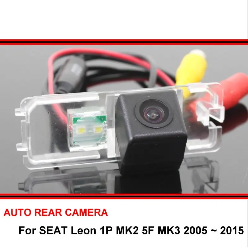 

Камера заднего вида с ночным видением для SEAT Leon 1P MK2 5F MK3 2005 ~ 2015 камера заднего вида Автомобильная камера заднего вида HD CCD