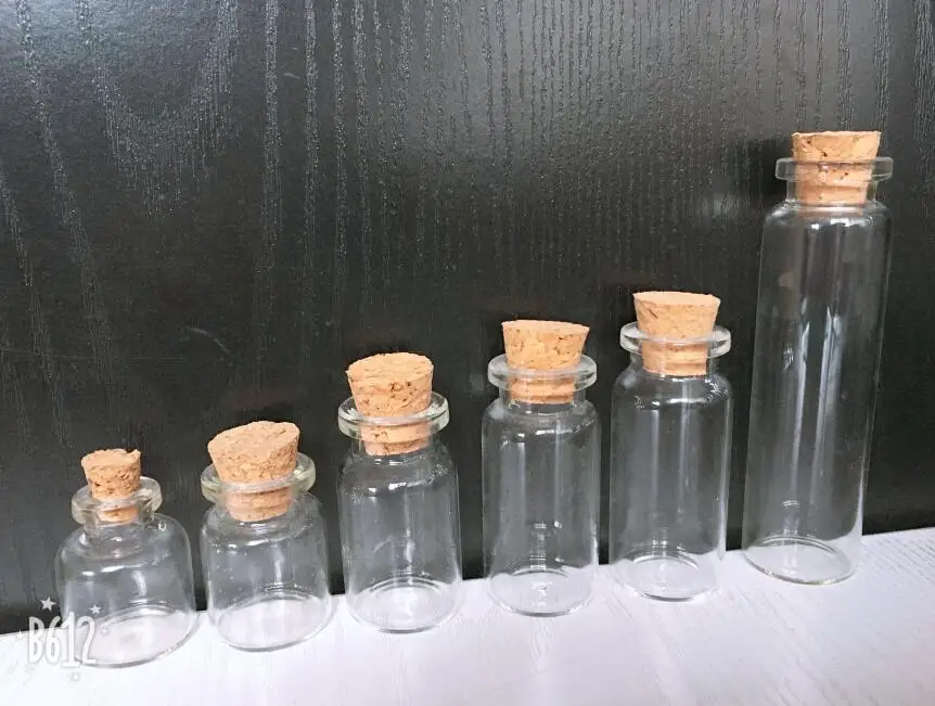 

20PCS Transparent cork glass bottle pendant pendant glass bottle DIY wish bottle Jars Containers 18*40*7mm 18*80*12.5mm