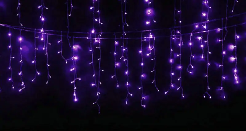 16ft 5M 200LED Icicle ม่านไฟ Led String หิมะคริสต์มาสโคมไฟ F/Xmas Wedding Party ตกแต่ง Garland 220V 9สี