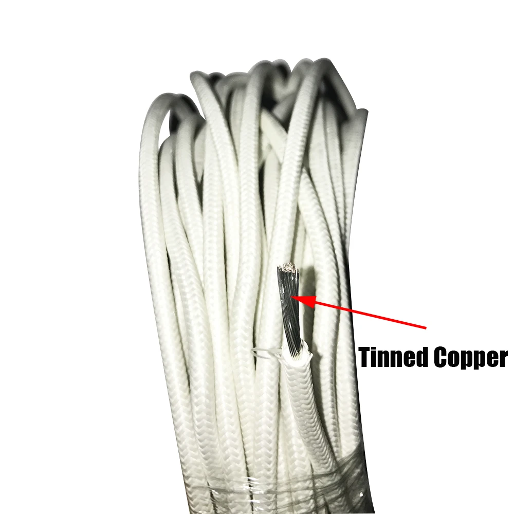 10M High Temperature Mica Wire 1.5 square 2.5 4 6 Sqaure 300 Degree Fire-Resistant Silicone Rubber Braided Insulated Cable