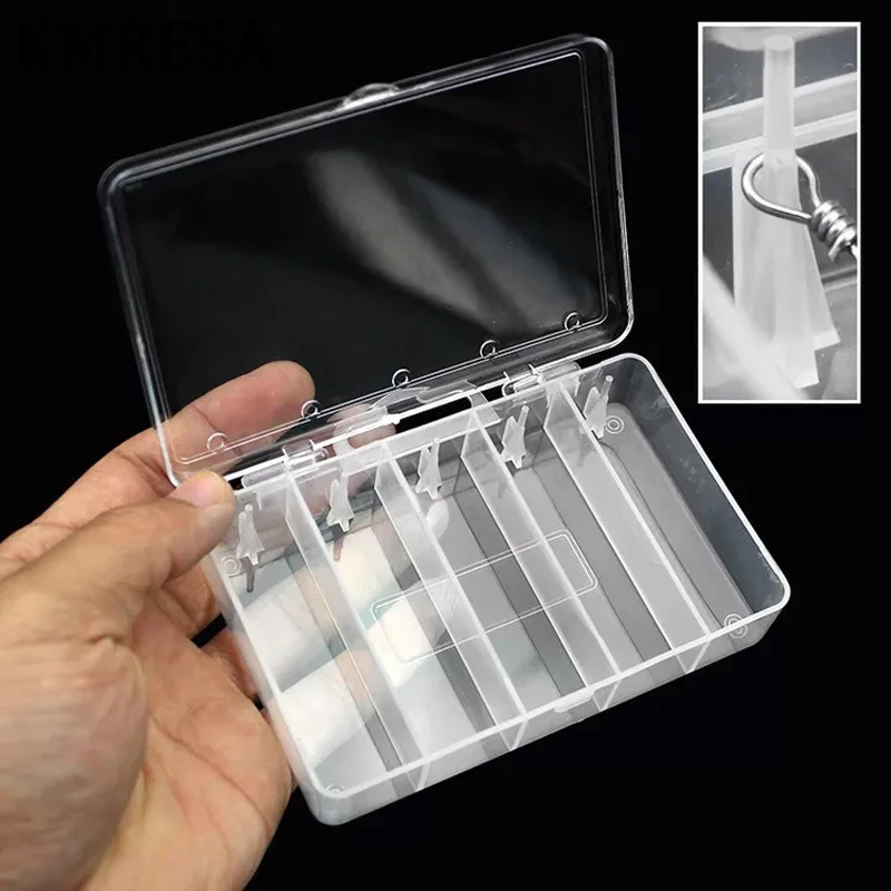 KMRESA 5 compartments Storage Case Fly Fishing Baits Spoon Hook Bait Tackle Plug Case Box Waterproof Fishing Tackle Boxing Pesca