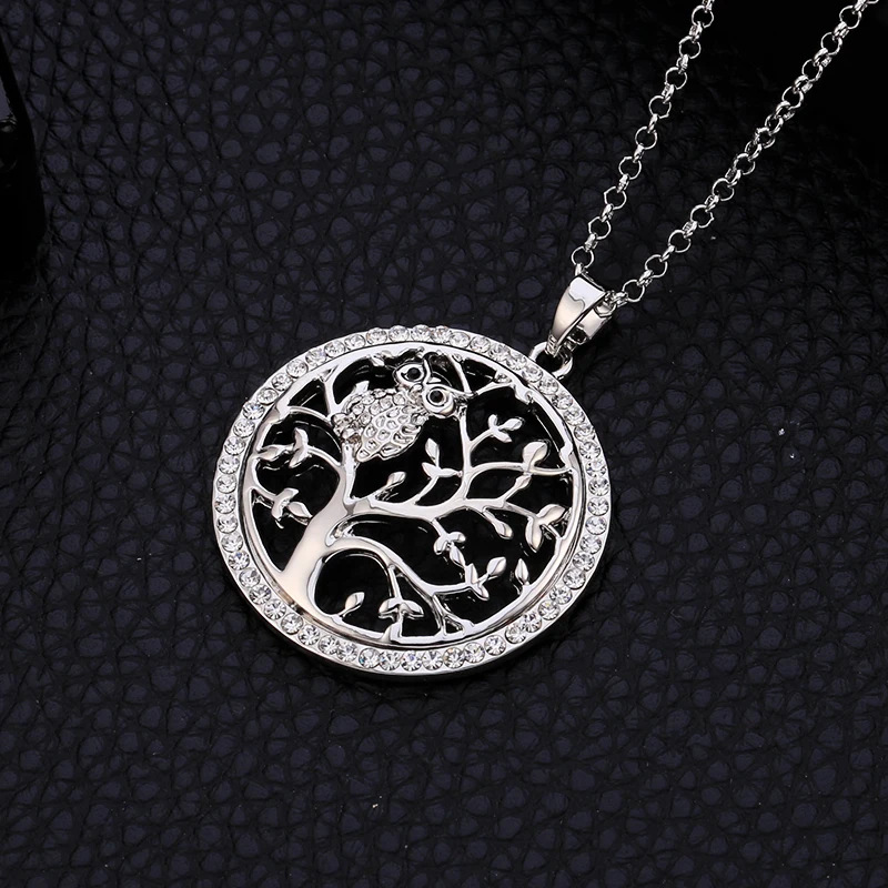 Collier arbre de vie petit théâtre pour femme, pendentif biscuits, pull en or rose, colliers de la présidence JOLong, bijoux de déclaration