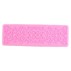 Lace Mat Pad Fondant Flowers Chain Decoration Silicone Mold Surafcraft Tools Bakeware Baking Tools Cake Decorating Lace Mold