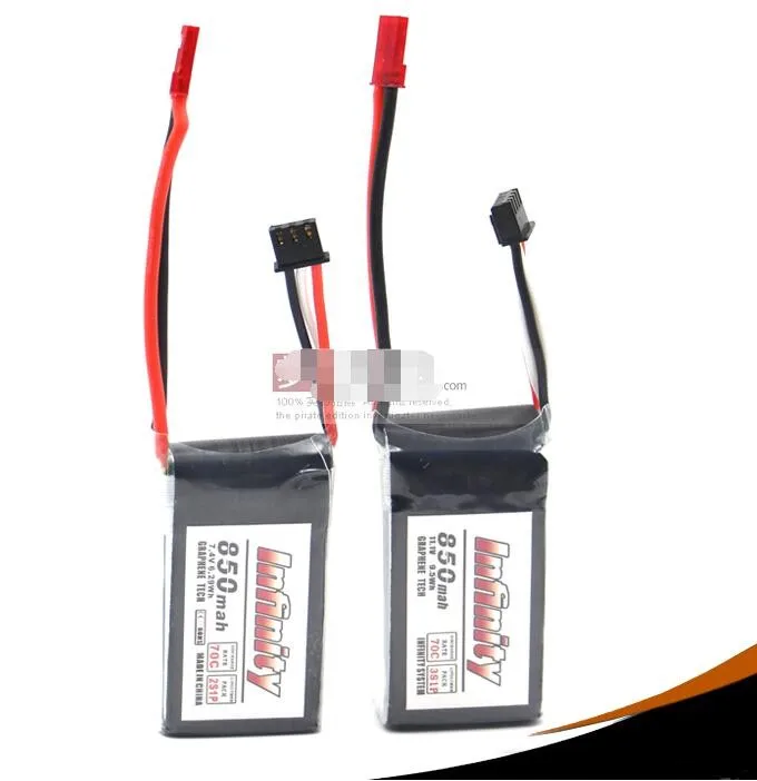 Nieskończoność 2S 3S 7.4V /11.1V 850mAh 70C grafen bateria LiPo złącze JST dla multikopter zdalnie sterowany Model