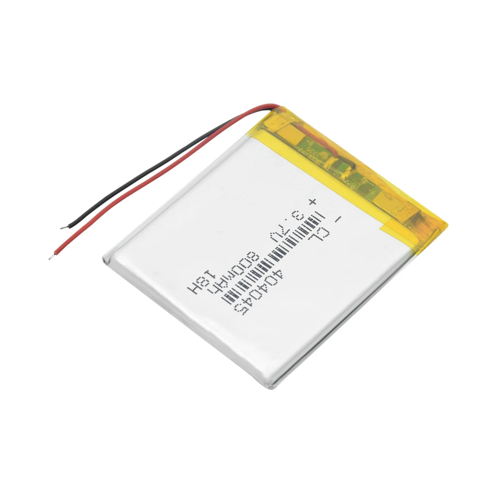 Polímero recarregável da bateria da pilha de lítio do li-po de 3.7v 404045 800mah para o gravador meados do leitor dvd mp4 de gps