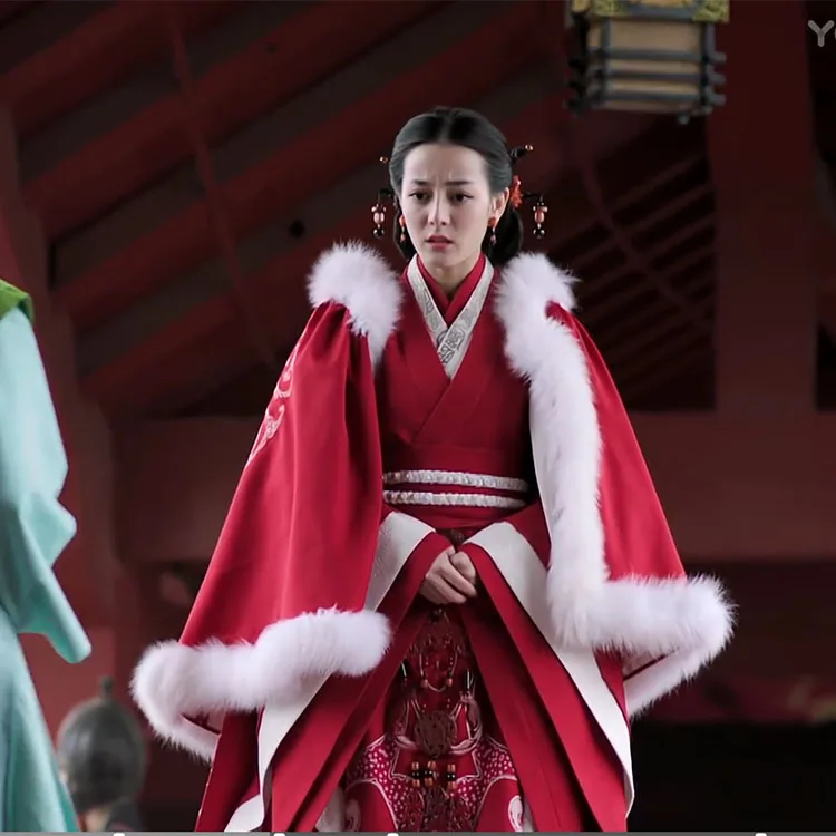 4 Designs ReBa GongSun Li Red Delicate Empress Hanfu of Qin Dynasty for TV Play The King's Woman Legend of Princess Li