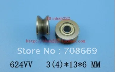 20pcs 4mm 624VV V Groove Sealed Ball Bearings 0.157'' Vgroove 4 x 13 x 6mm