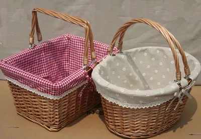 

Shopping Basket Picnic Rattan Fruit Basket Activity Handle Picking Basket Wholesale Gift Basket