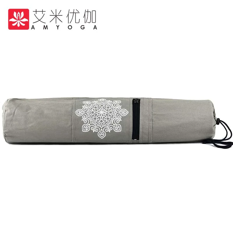 Durable canvas cotton yoga mat tote bag easy loading