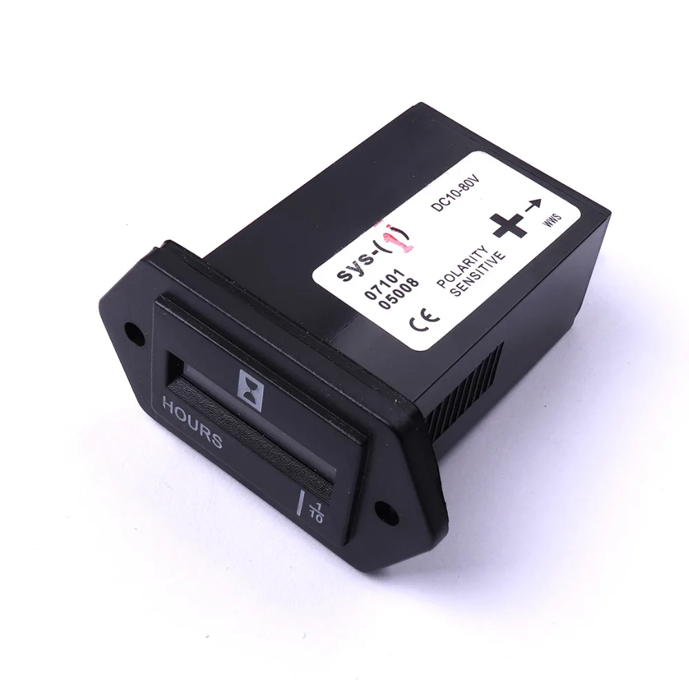 High Quality 1PCS SYS-1 DC10~80V 3W New Inductive Digital Hour Meter Waterproof Tracking Time For Boats Cars Trucks Tractors