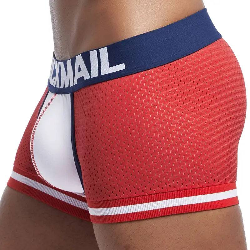 JOCKMAIL New 1Pcs/lot Men Underwear Boxers Mesh Cuecas Boxers Men Boxer Homme Boxershorts Gay Men Male Panties calzoncillos