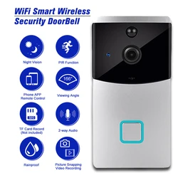 Icsee Wifi Smart Video Deurbelcamera Draadloze Huisbeveiliging Deurbel Tweeweg Audio Intercom Opnemen Nachtzicht