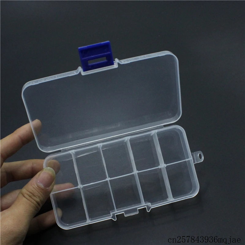 300pcs 10 Gird Removable Jewelry Boxes Plastic Home Storage Organizer Cosmetic Boxes Cases Pill Box