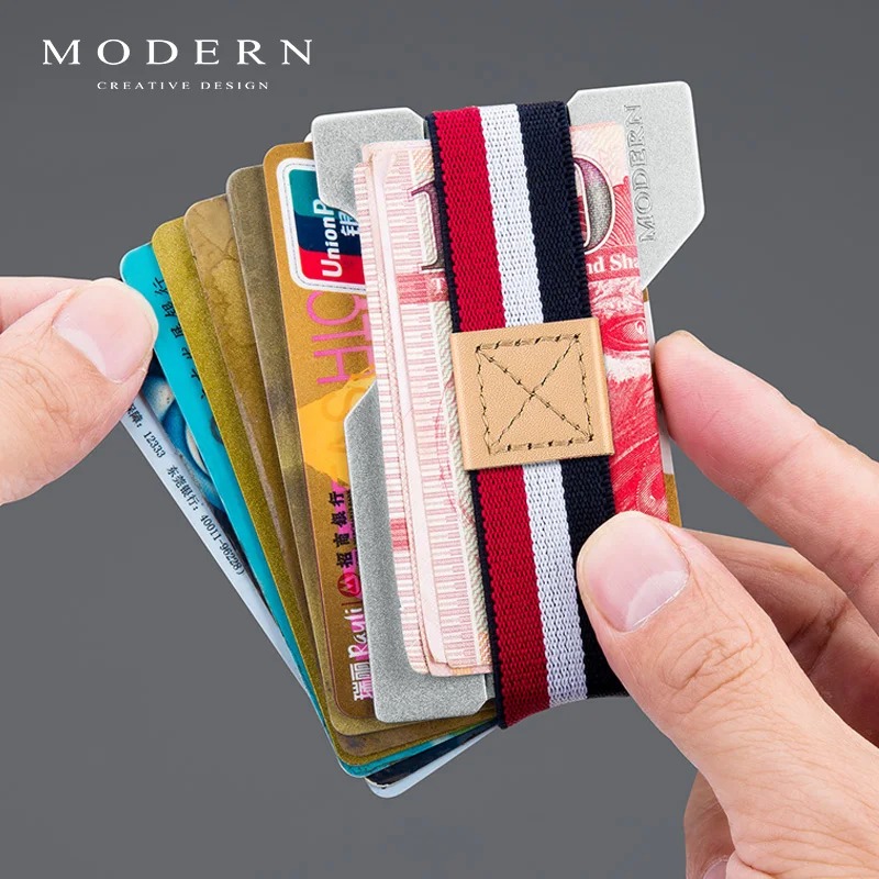 Antitheft Rfid Blocking Slim Minimalist Wallet Credit Card Holder Cardcase Money Clamp Men Travel Accessories