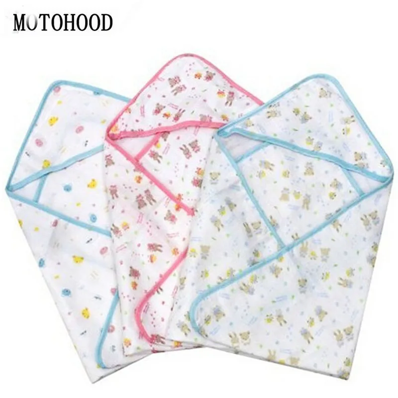 70*70CM Cute Bear Winter Spring Baby Blankets Newborn Cotton Swaddle Brand Bedding Wrap Summer Infant Bathrobe Blue Pink