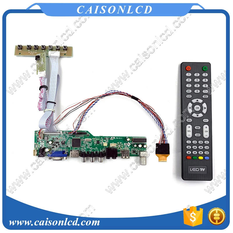 M6-V5.1 LCD TV 컨트롤러 보드 지원 VGA 오디오 AV USB TV 7 인치 1280x800 N070ICG-LD1 39 핀 lvds 쉬운 diy 수리