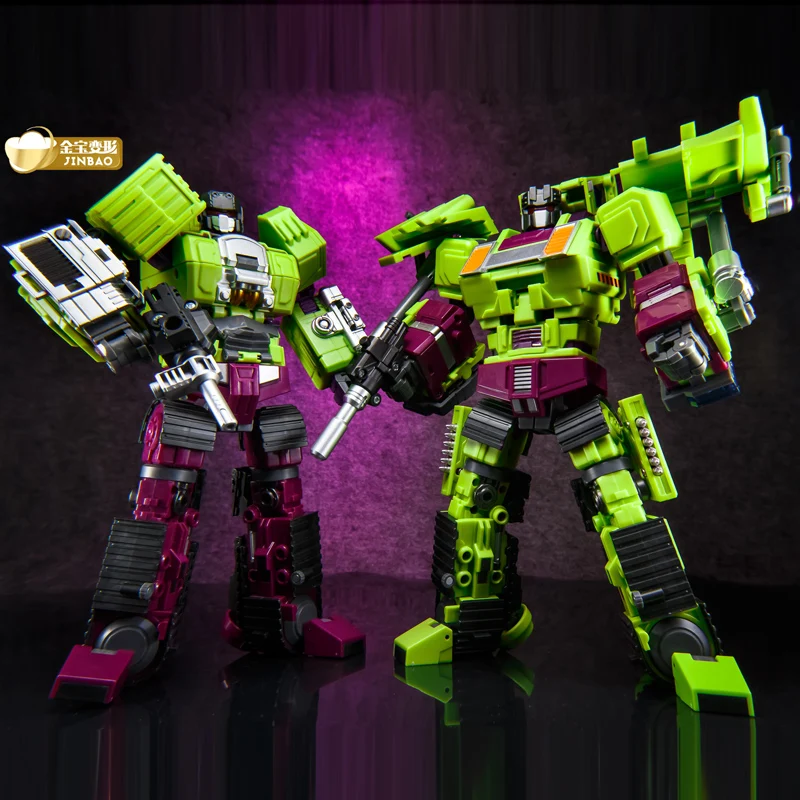 With Box Jinbao GT Devastator Transformation G1 Oversize 6 IN1 Bonecrusher Scrapper Haul Mixmaster Hook Action Figure Robot Toy