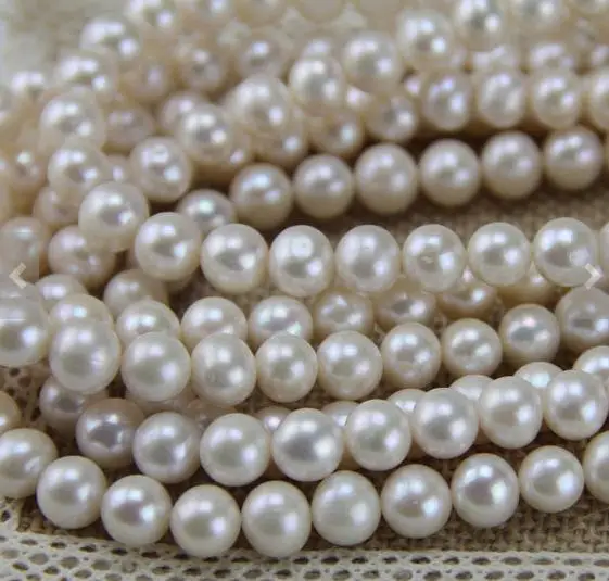 

Unique Pearls jewellery Store 8.5-9.5mm White Round Genuine Freshwater Pearl Loose Beads DIY Jewelry Material LS032