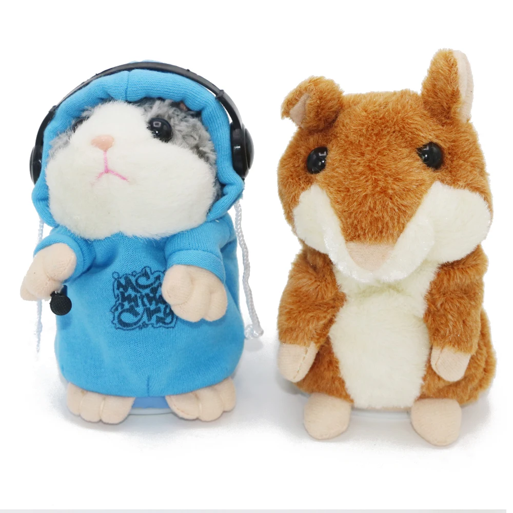 Talking Hamster Mouse Vole Headphone Pet Plush Toy Hot Cute Speak Talking Sound Record Hamster