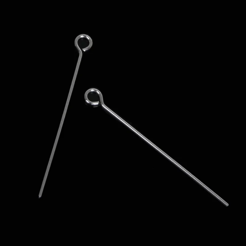 200 قطعة مختلطة 15/20/25/30/35/40 مللي متر الفولاذ المقاوم للصدأ العين دبابيس DIY بها بنفسك القرط سوار صنع المجوهرات النتائج