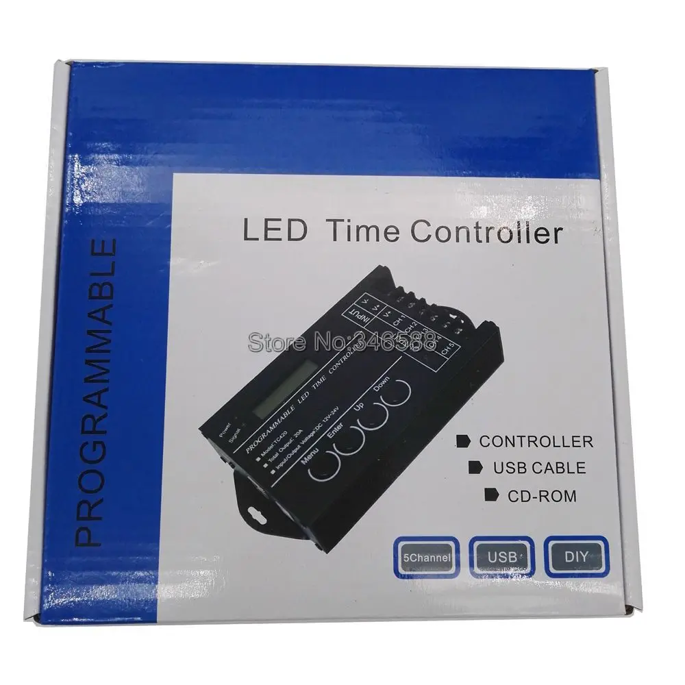 Time Programable RGB LED Controller TC420 TC421 WiFi DC12V 24V 5 Channel Output 20A Common Anode Programmable LED Controller