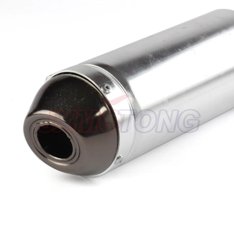 28mm Silver Universal Motocross Motorcycle Exhaust Muffler Tip Pipe for 125 150 160cc Dirt Pit Bike exhaust ATV CQR