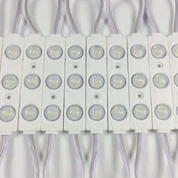 10pcs/lot ,NEW 2835 3LED injection led module 12V with lens Waterproof IP66 ,160 degree 1.5W white,LED sign,shop banner,brighter