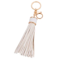 EASYA 6 Colors PU Leather Tassel Keychain Key Holders Hot Sale Fashion Purse Bag Charms Key Chain Car Key Rings